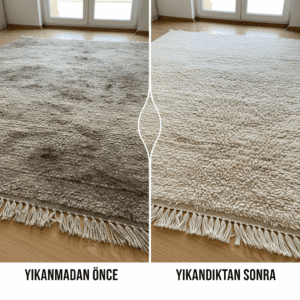 Halı yıkama öncesi ve sonrası - inatçı lekelerde kusursuz sonuç